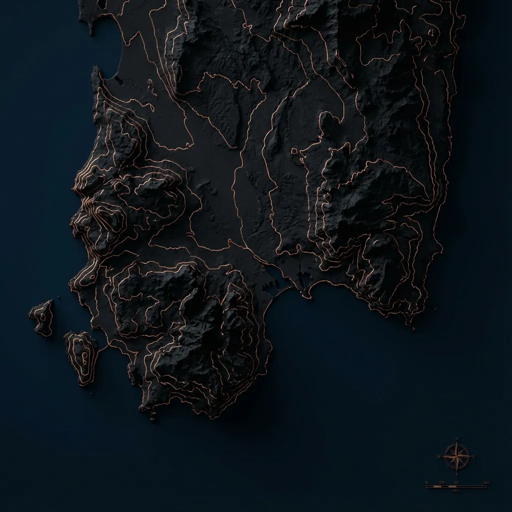 Mappa topografica della Sardegna - Base Operativa Sigilium